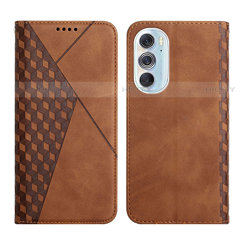 Funda de Cuero Cartera con Soporte Carcasa Y02X para Motorola Moto Edge Plus (2022) 5G Marron