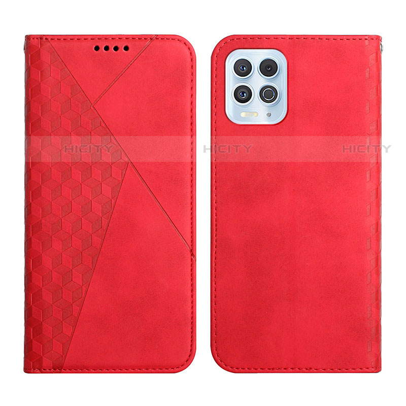 Funda de Cuero Cartera con Soporte Carcasa Y02X para Motorola Moto Edge S 5G Rojo