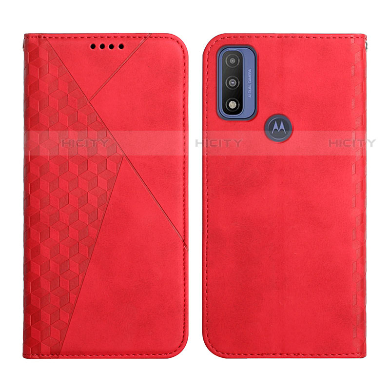 Funda de Cuero Cartera con Soporte Carcasa Y02X para Motorola Moto G Pure Rojo