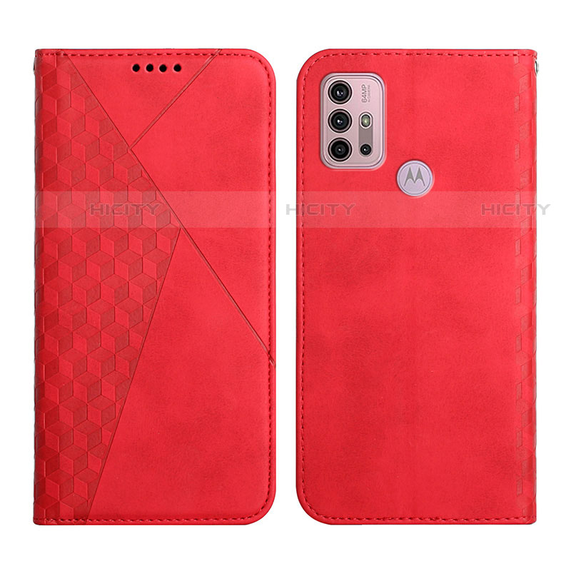 Funda de Cuero Cartera con Soporte Carcasa Y02X para Motorola Moto G10 Rojo