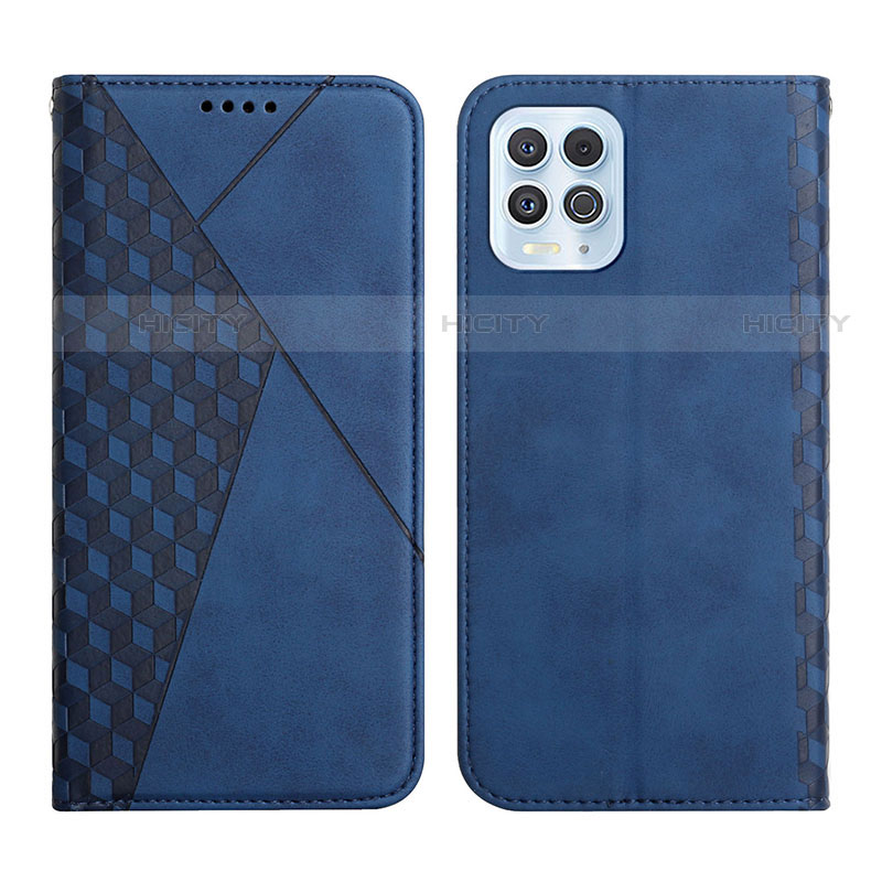 Funda de Cuero Cartera con Soporte Carcasa Y02X para Motorola Moto G100 5G Azul