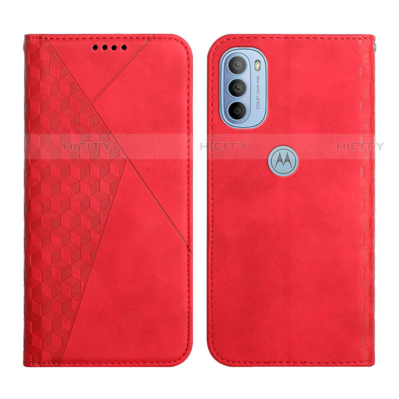 Funda de Cuero Cartera con Soporte Carcasa Y02X para Motorola Moto G31 Rojo