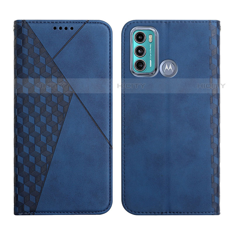 Funda de Cuero Cartera con Soporte Carcasa Y02X para Motorola Moto G40 Fusion Azul