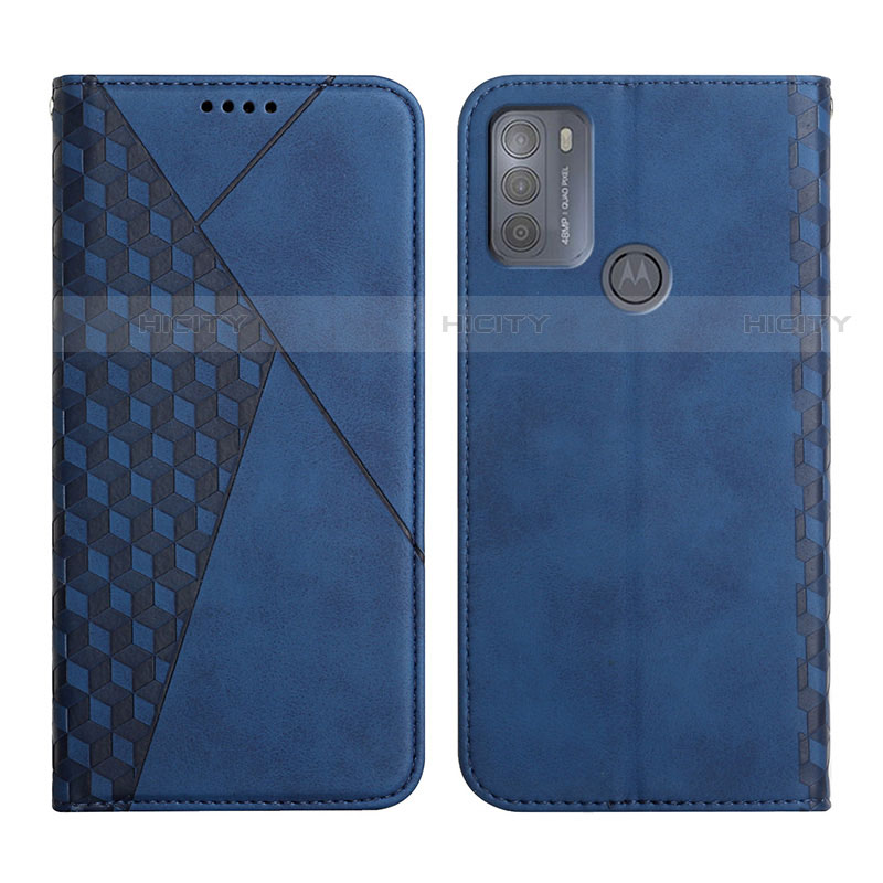 Funda de Cuero Cartera con Soporte Carcasa Y02X para Motorola Moto G50 Azul