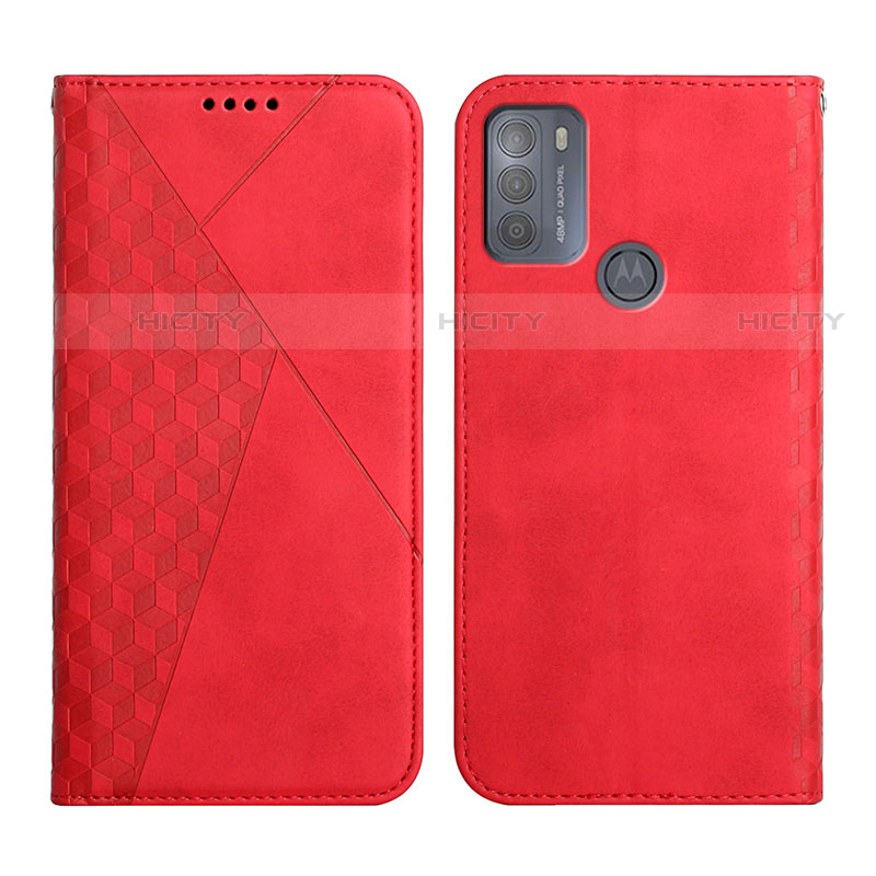 Funda de Cuero Cartera con Soporte Carcasa Y02X para Motorola Moto G50 Rojo