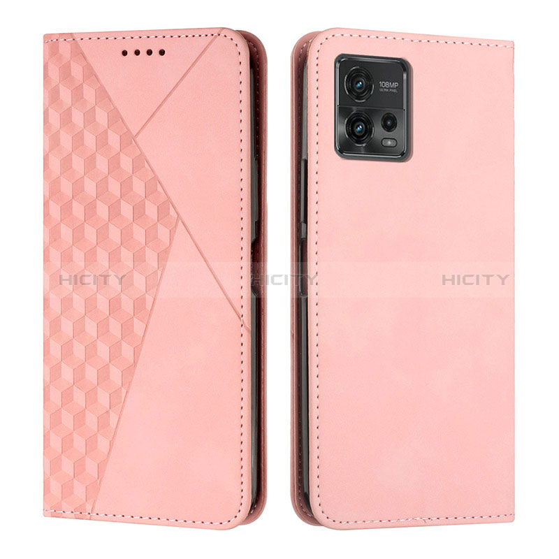 Funda de Cuero Cartera con Soporte Carcasa Y02X para Motorola Moto G72 Oro Rosa