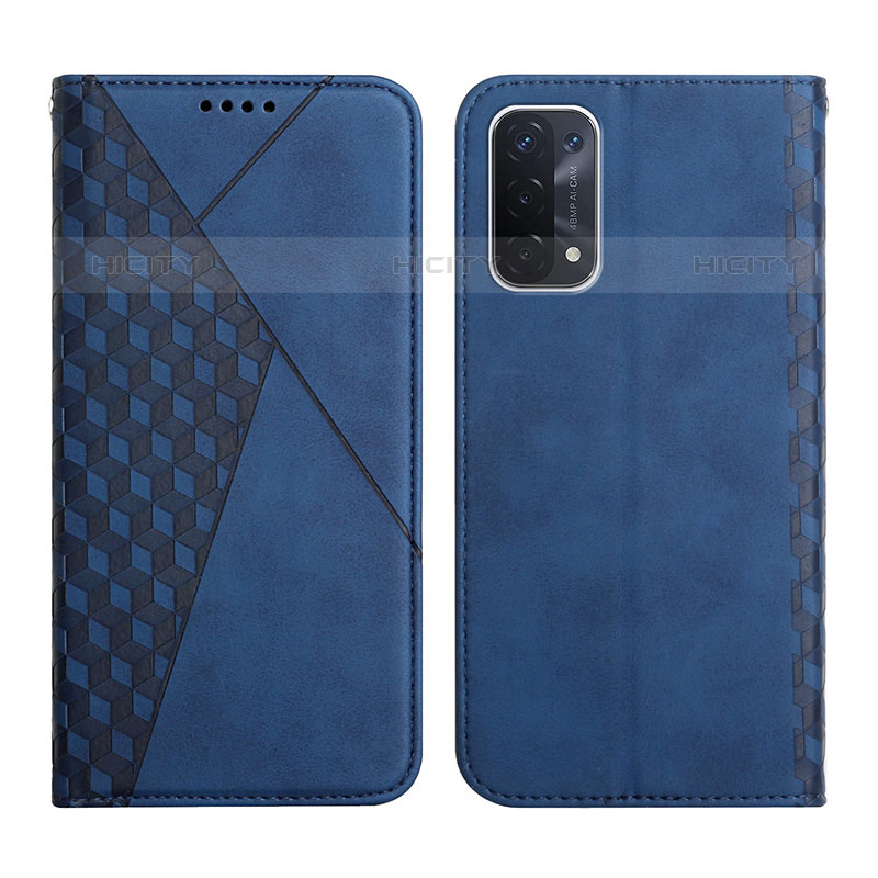 Funda de Cuero Cartera con Soporte Carcasa Y02X para Oppo A93 5G Azul