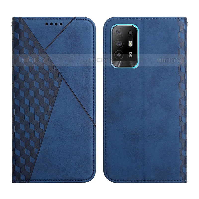 Funda de Cuero Cartera con Soporte Carcasa Y02X para Oppo A94 5G Azul