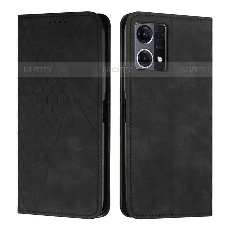 Funda de Cuero Cartera con Soporte Carcasa Y02X para Oppo Reno7 4G Negro