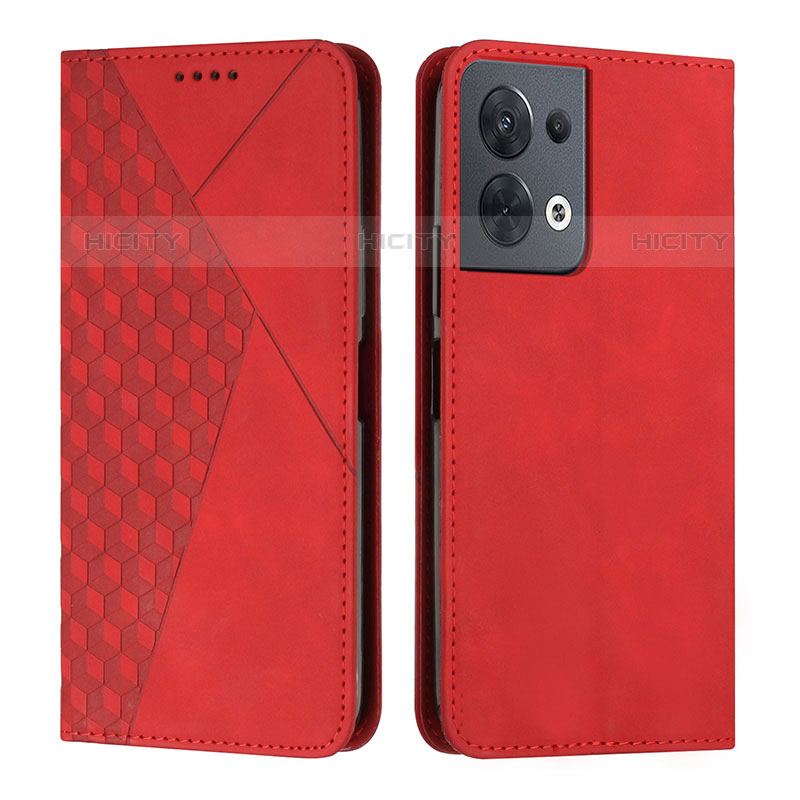 Funda de Cuero Cartera con Soporte Carcasa Y02X para Oppo Reno9 5G Rojo