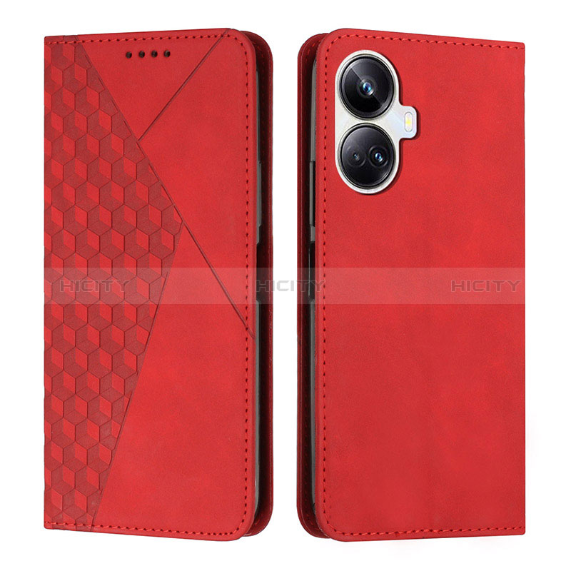 Funda de Cuero Cartera con Soporte Carcasa Y02X para Realme 10 Pro+ Plus 5G Rojo