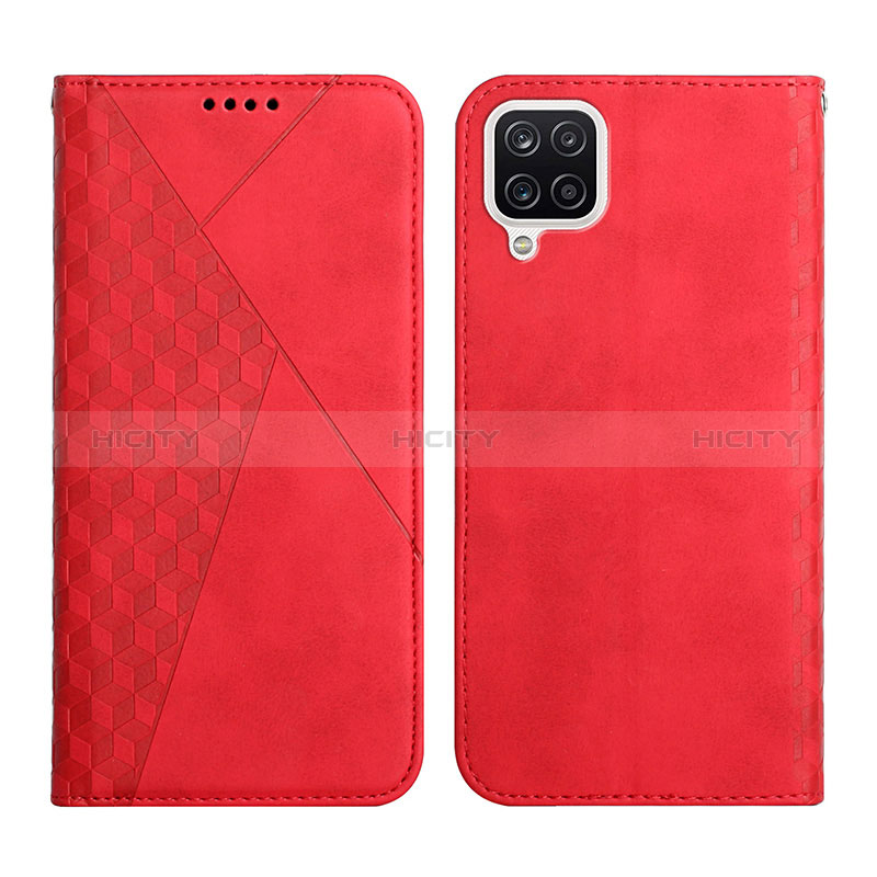 Funda de Cuero Cartera con Soporte Carcasa Y02X para Samsung Galaxy A12 Nacho Rojo