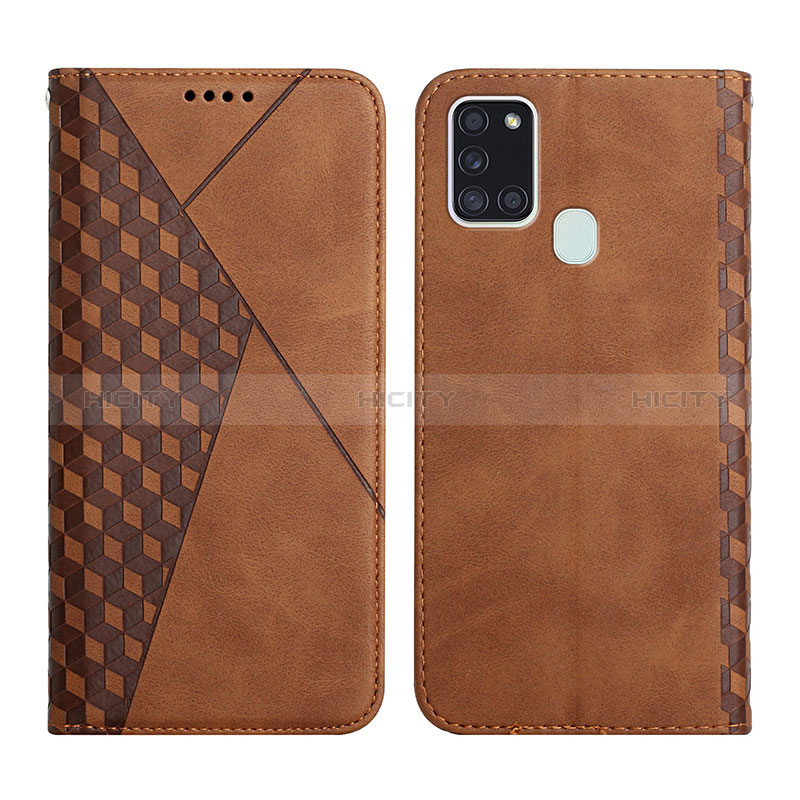 Funda de Cuero Cartera con Soporte Carcasa Y02X para Samsung Galaxy A21s Marron