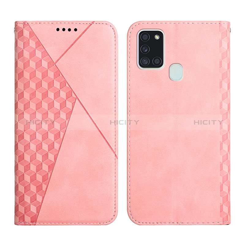 Funda de Cuero Cartera con Soporte Carcasa Y02X para Samsung Galaxy A21s Oro Rosa