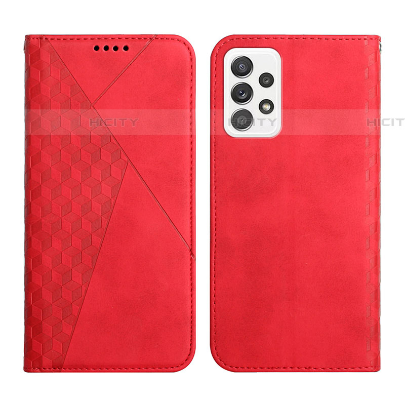 Funda de Cuero Cartera con Soporte Carcasa Y02X para Samsung Galaxy A52 4G Rojo