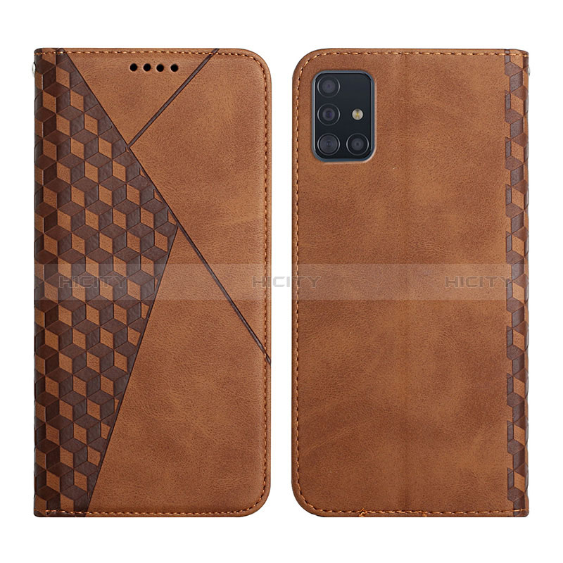 Funda de Cuero Cartera con Soporte Carcasa Y02X para Samsung Galaxy A71 5G Marron