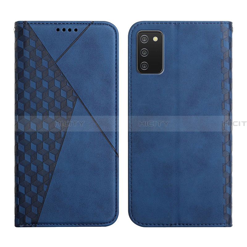 Funda de Cuero Cartera con Soporte Carcasa Y02X para Samsung Galaxy F02S SM-E025F Azul