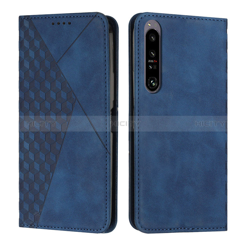 Funda de Cuero Cartera con Soporte Carcasa Y02X para Sony Xperia 1 IV Azul