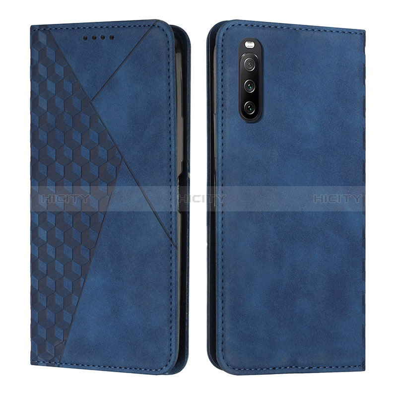 Funda de Cuero Cartera con Soporte Carcasa Y02X para Sony Xperia 10 IV Azul