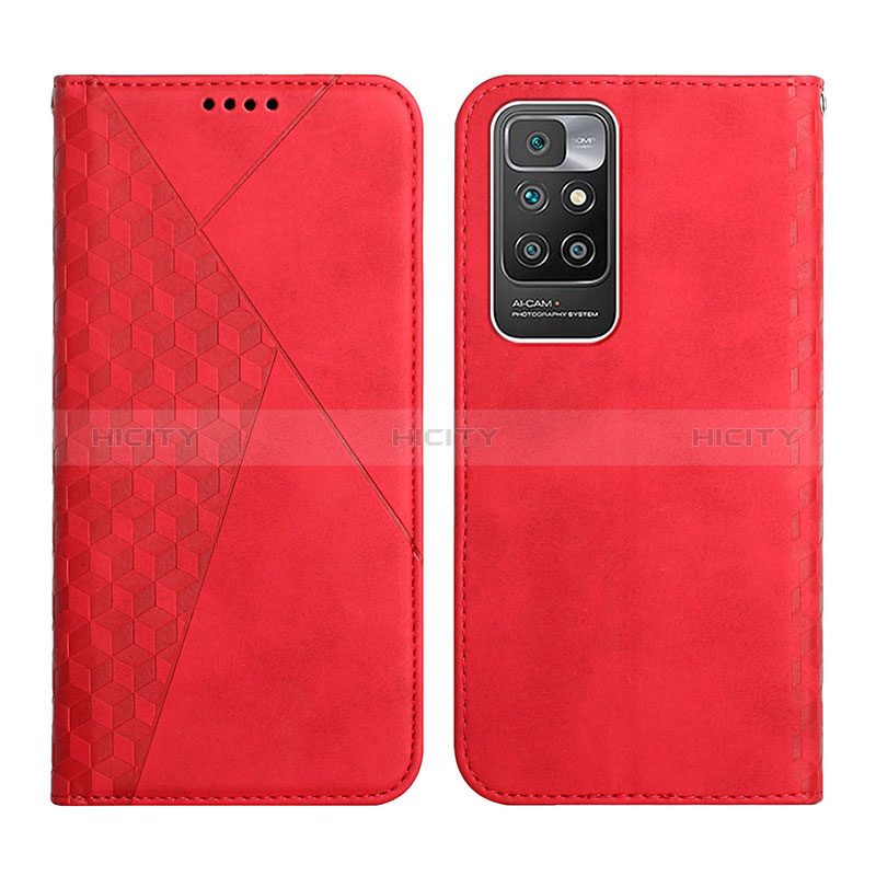 Funda de Cuero Cartera con Soporte Carcasa Y02X para Xiaomi Redmi 10 (2022) Rojo