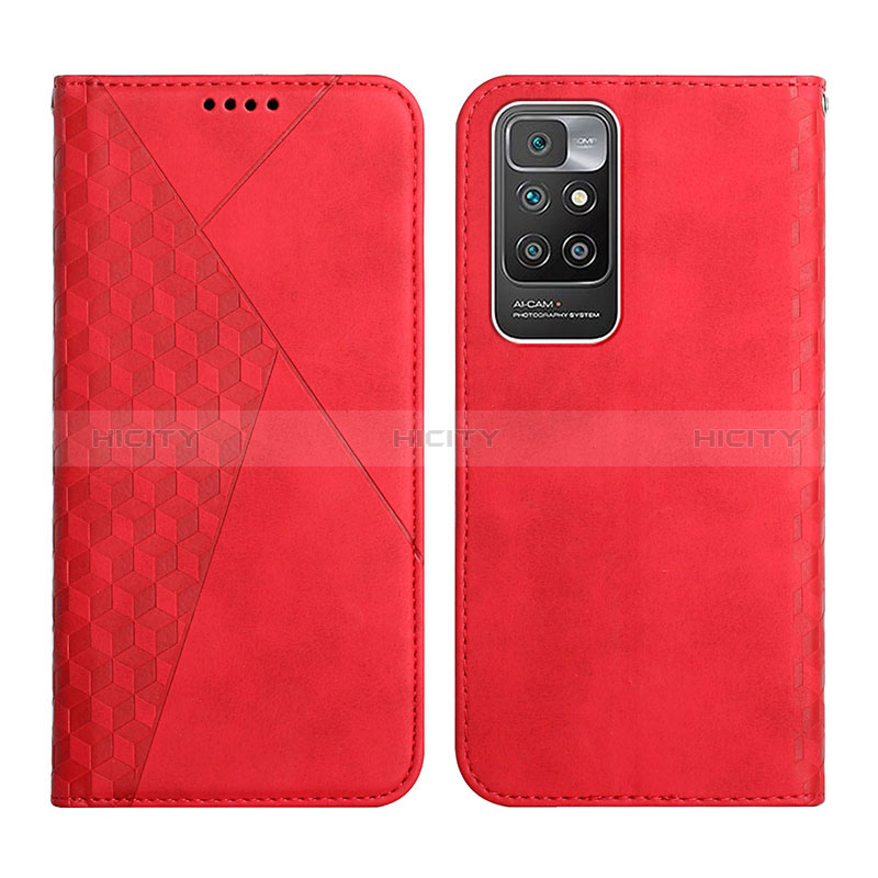 Funda de Cuero Cartera con Soporte Carcasa Y02X para Xiaomi Redmi 10 4G Rojo