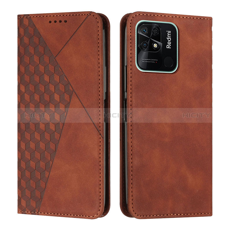 Funda de Cuero Cartera con Soporte Carcasa Y02X para Xiaomi Redmi 10C 4G Marron