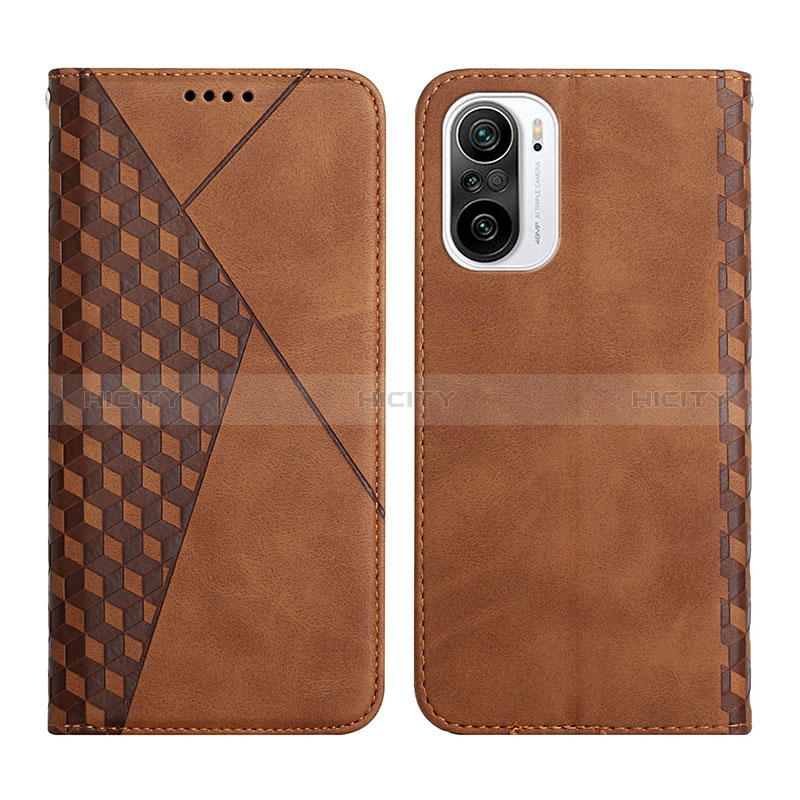 Funda de Cuero Cartera con Soporte Carcasa Y02X para Xiaomi Redmi K40 5G Marron