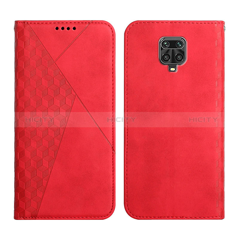 Funda de Cuero Cartera con Soporte Carcasa Y02X para Xiaomi Redmi Note 9 Pro Rojo