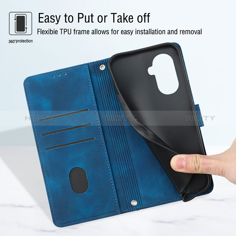 Funda de Cuero Cartera con Soporte Carcasa Y03B para Huawei Enjoy 50