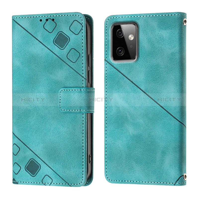 Funda de Cuero Cartera con Soporte Carcasa Y03B para Motorola Moto G Power 5G (2023) Verde