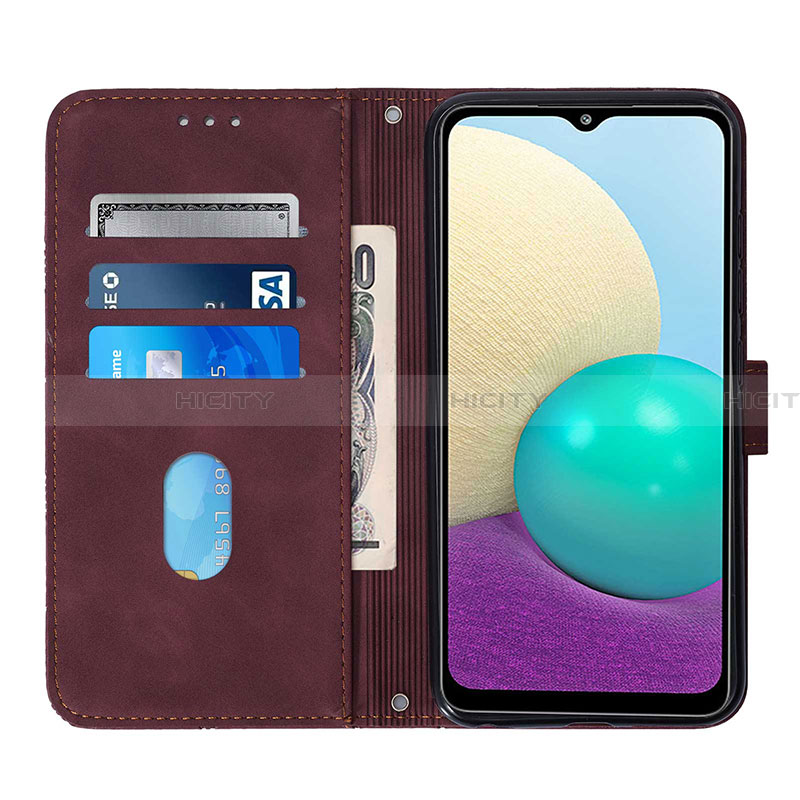 Funda de Cuero Cartera con Soporte Carcasa Y03B para Samsung Galaxy A02