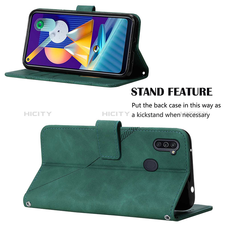 Funda de Cuero Cartera con Soporte Carcasa Y03B para Samsung Galaxy A11