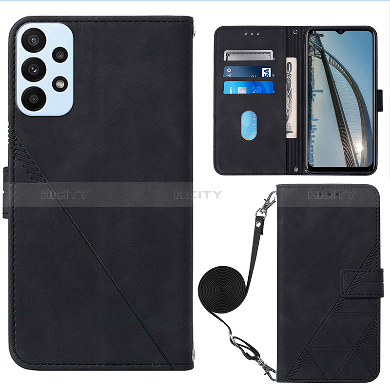 Funda de Cuero Cartera con Soporte Carcasa Y03B para Samsung Galaxy A23 5G Negro