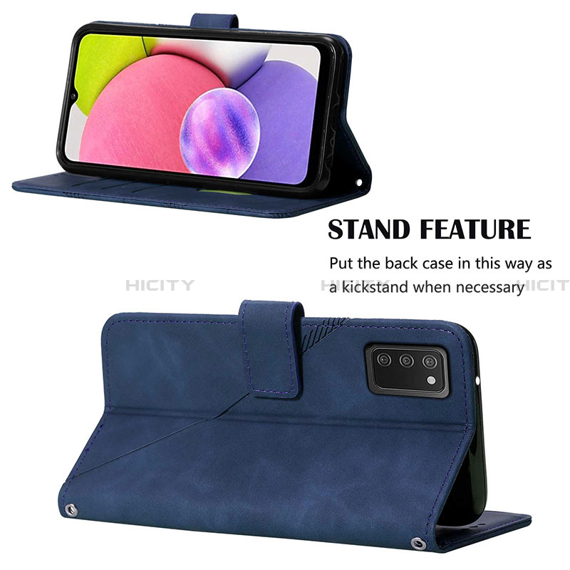 Funda de Cuero Cartera con Soporte Carcasa Y03B para Samsung Galaxy F02S SM-E025F