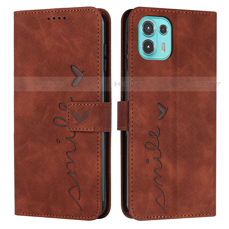 Funda de Cuero Cartera con Soporte Carcasa Y03X para Motorola Moto Edge 20 Lite 5G Marron