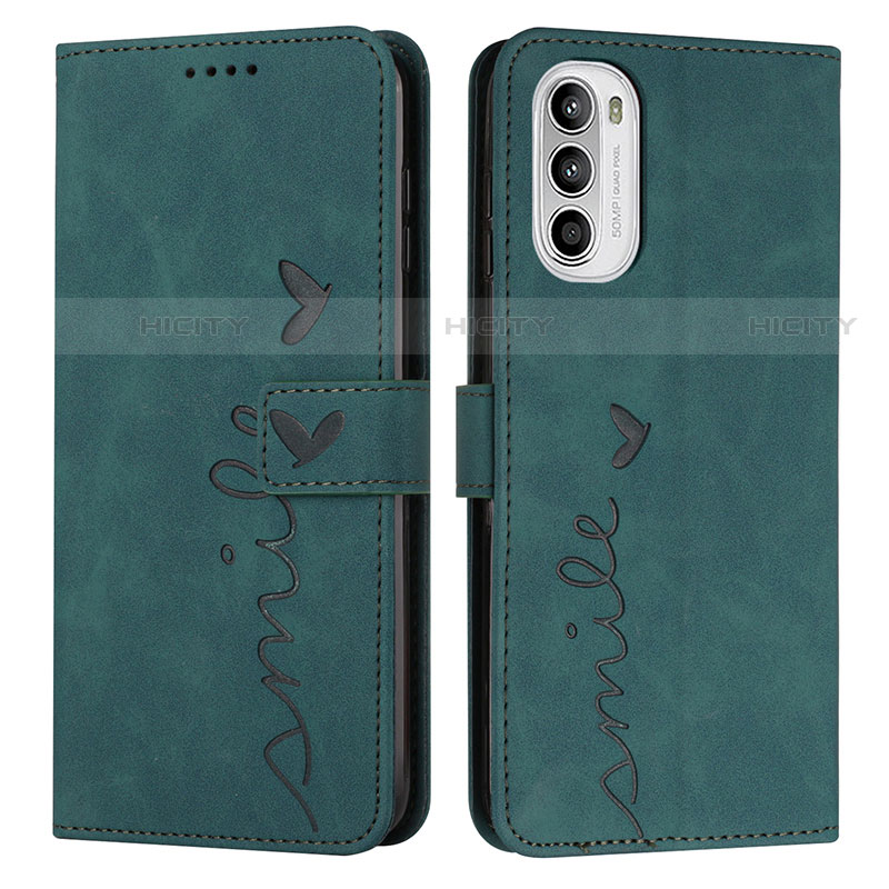 Funda de Cuero Cartera con Soporte Carcasa Y03X para Motorola Moto Edge (2022) 5G Verde