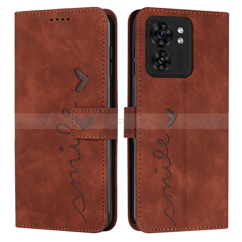 Funda de Cuero Cartera con Soporte Carcasa Y03X para Motorola Moto Edge (2023) 5G Marron