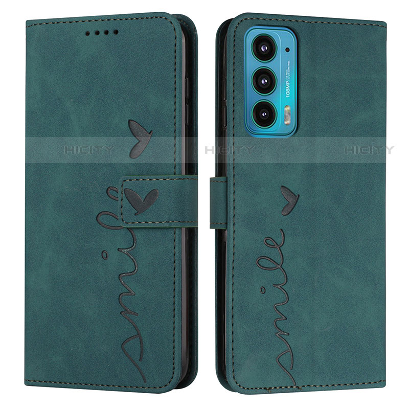 Funda de Cuero Cartera con Soporte Carcasa Y03X para Motorola Moto Edge Lite 5G Verde