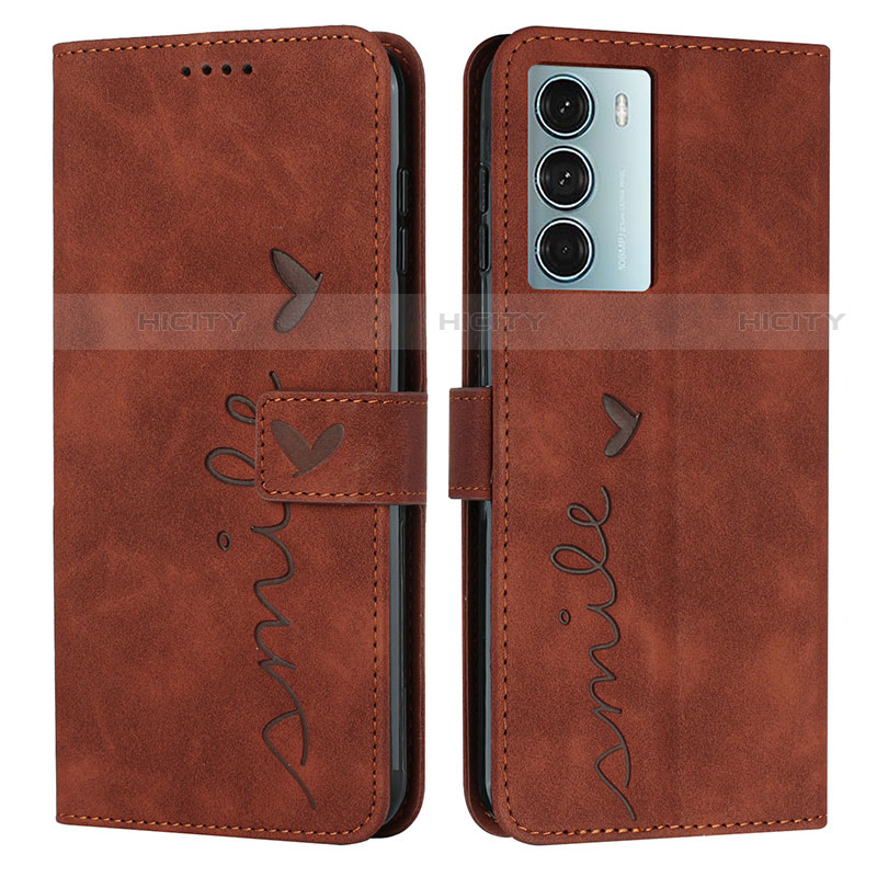 Funda de Cuero Cartera con Soporte Carcasa Y03X para Motorola Moto Edge S30 5G Marron