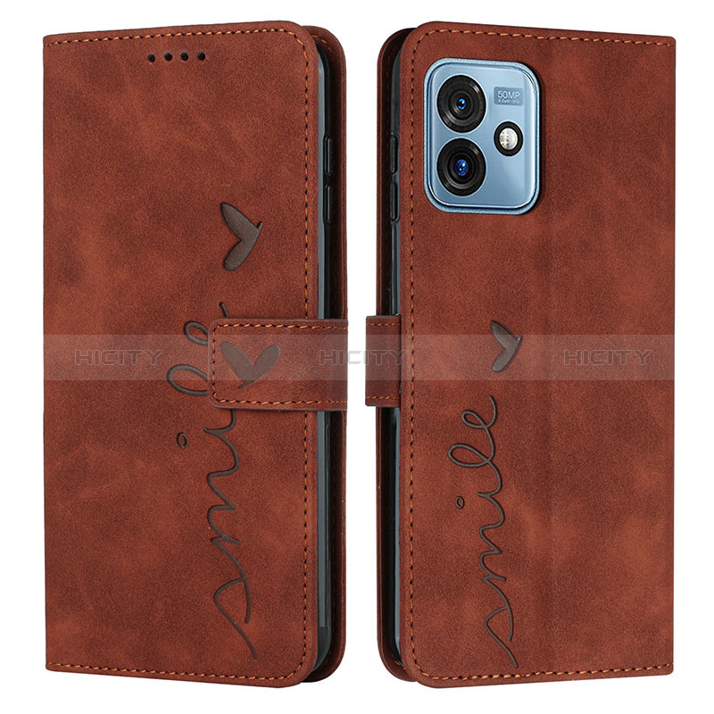 Funda de Cuero Cartera con Soporte Carcasa Y03X para Motorola Moto G 5G (2023) Marron