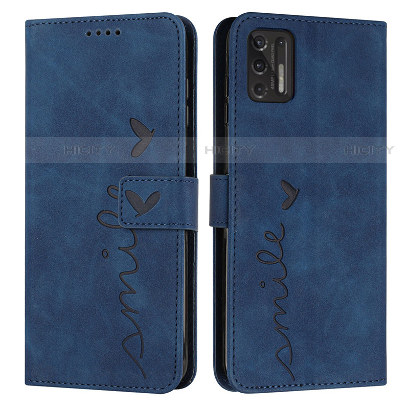 Funda de Cuero Cartera con Soporte Carcasa Y03X para Motorola Moto G Stylus (2021) Azul