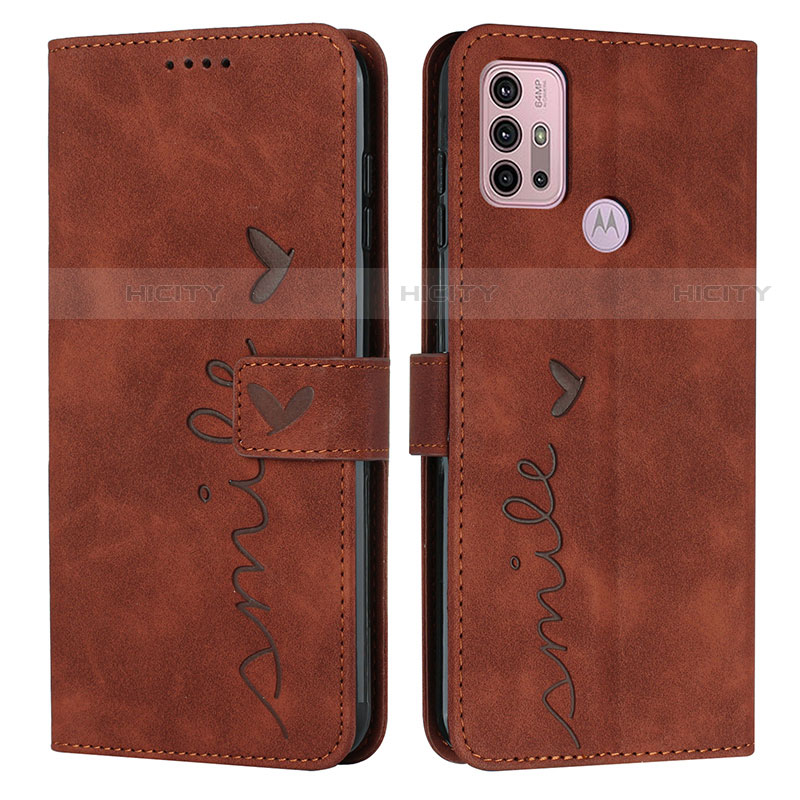 Funda de Cuero Cartera con Soporte Carcasa Y03X para Motorola Moto G10