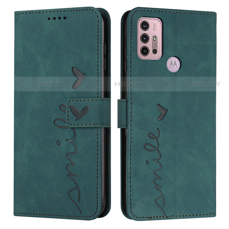 Funda de Cuero Cartera con Soporte Carcasa Y03X para Motorola Moto G20 Verde