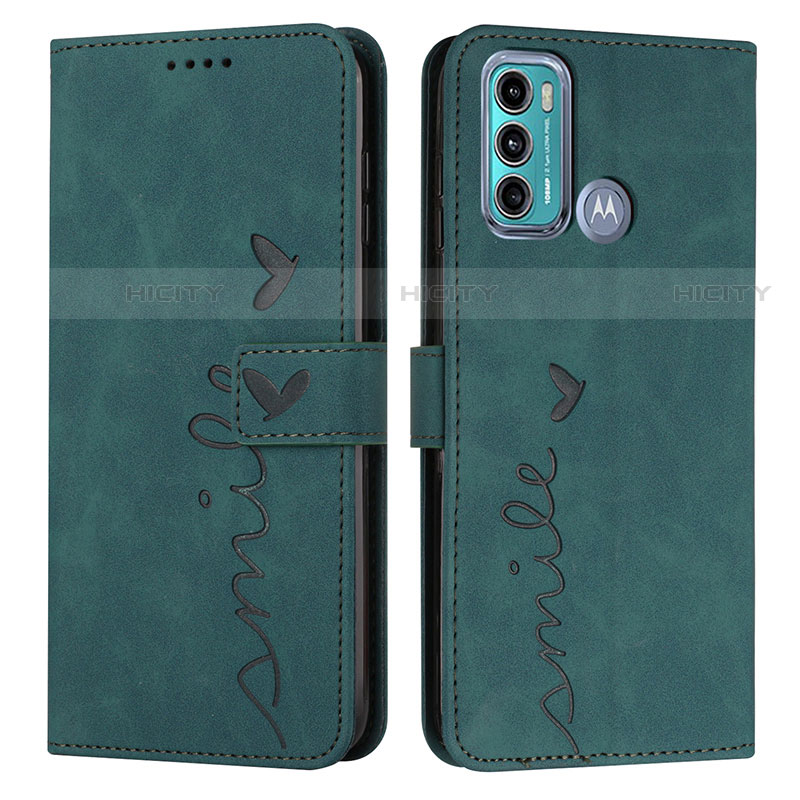 Funda de Cuero Cartera con Soporte Carcasa Y03X para Motorola Moto G40 Fusion Verde