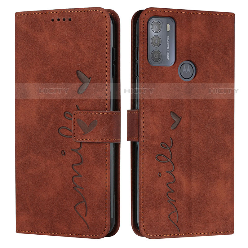 Funda de Cuero Cartera con Soporte Carcasa Y03X para Motorola Moto G50 Marron