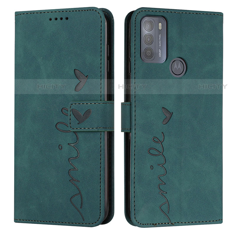 Funda de Cuero Cartera con Soporte Carcasa Y03X para Motorola Moto G50 Verde