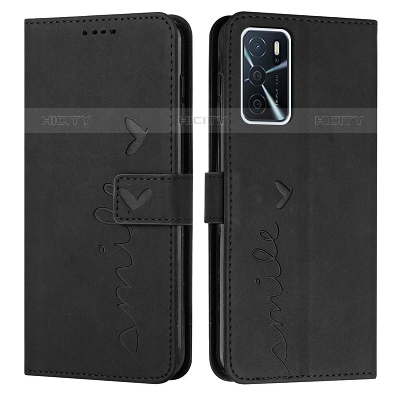 Funda de Cuero Cartera con Soporte Carcasa Y03X para Oppo A16s Negro