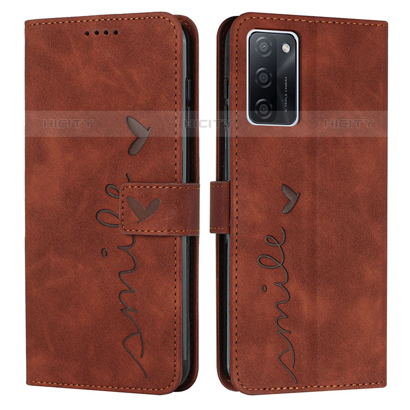 Funda de Cuero Cartera con Soporte Carcasa Y03X para Oppo A55S 5G Marron