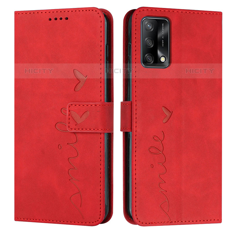 Funda de Cuero Cartera con Soporte Carcasa Y03X para Oppo A74 4G Rojo