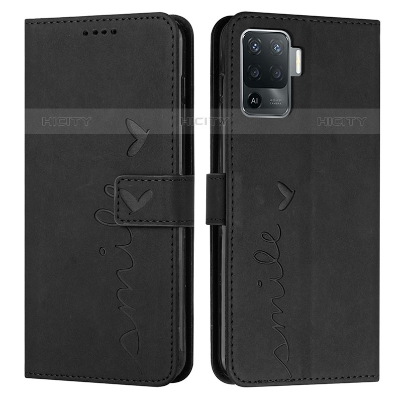 Funda de Cuero Cartera con Soporte Carcasa Y03X para Oppo A94 4G Negro